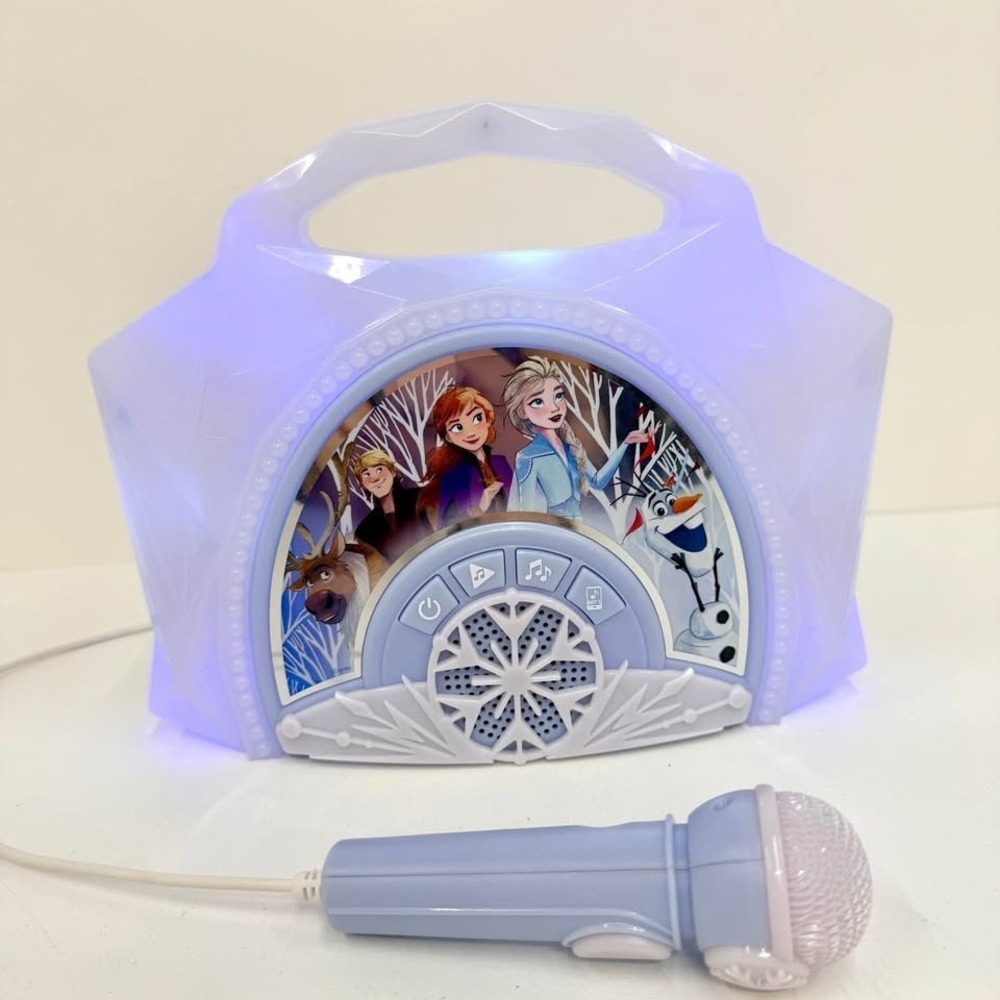 Disney Frozen 2 Karaoke Machine Sing-Along Boombox - Lights Up with Microphone
